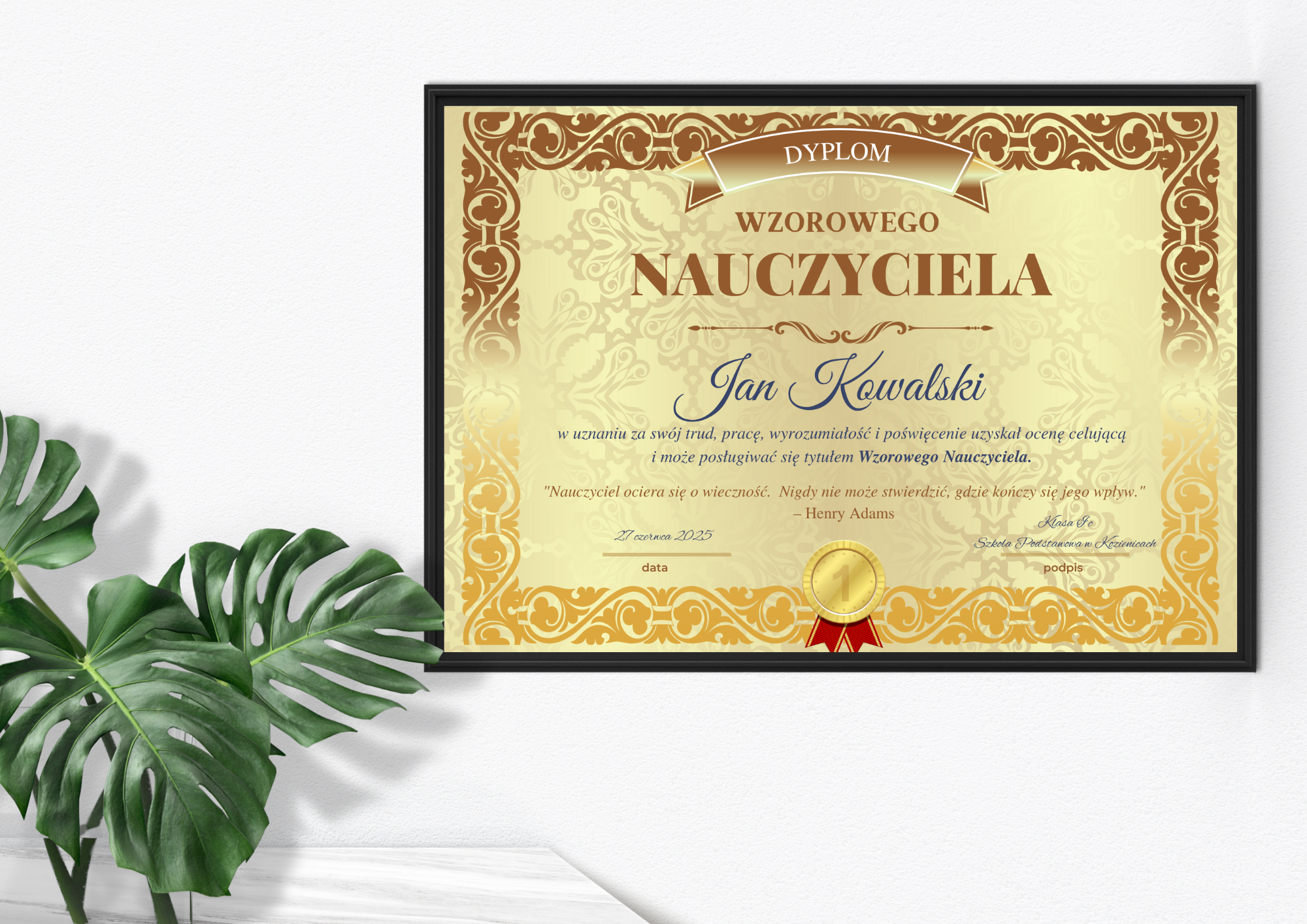 Dyplom dla Nauczyciela - Wzorowy Nauczyciel - obrazek 7
