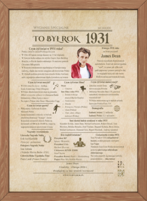 Karta TO BYŁ ROK prezent urodziny