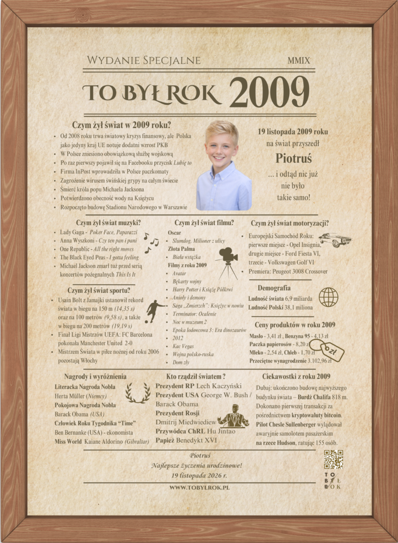 Karta TO BYŁ ROK prezent urodziny