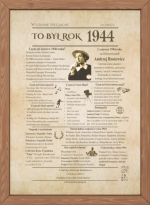 Karta TO BYŁ ROK prezent na urodziny
