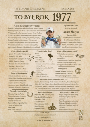 KARTA na URODZINY To Był Rok 1977