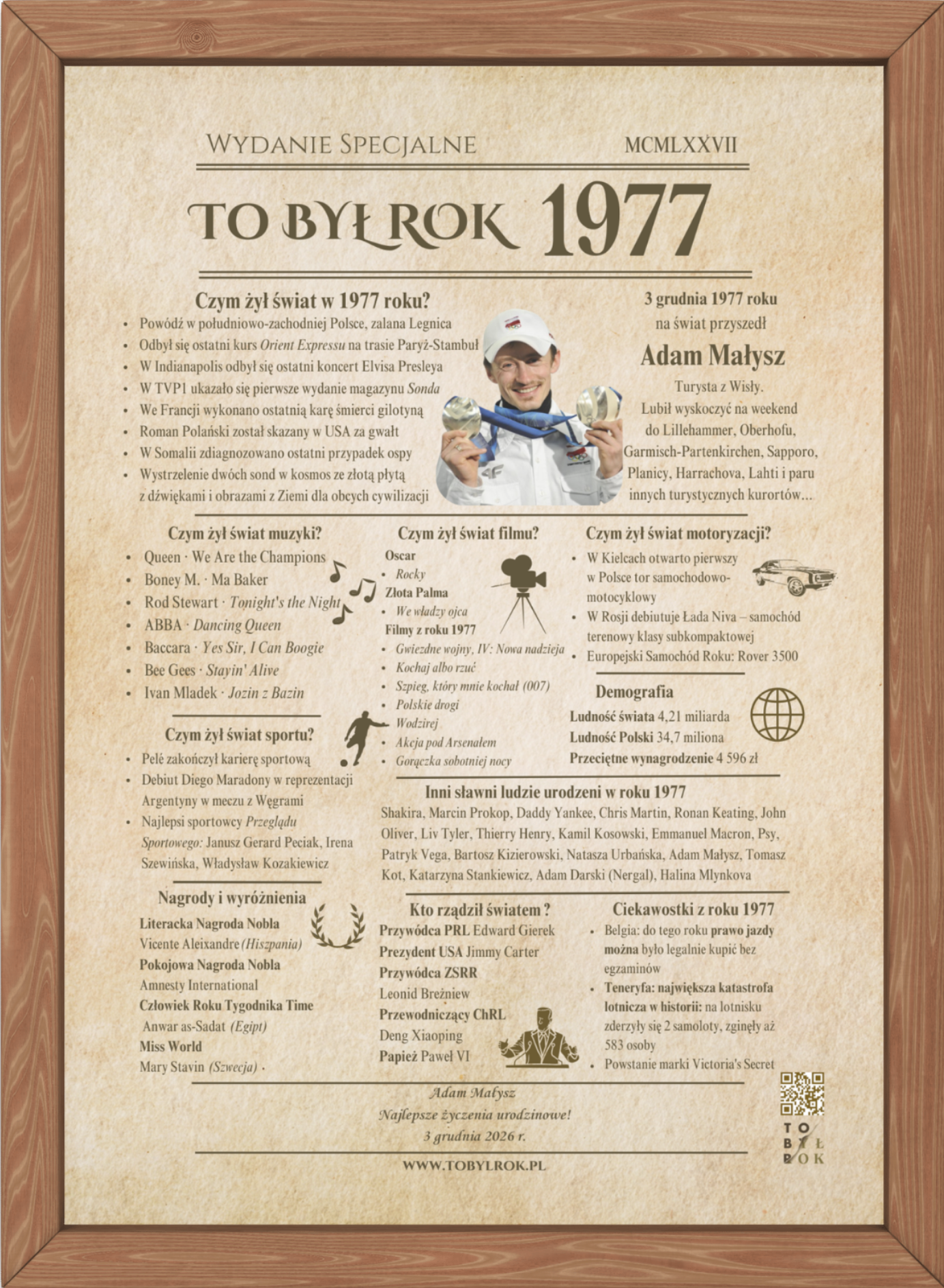 To Był Rok Karta na prezent urodziny