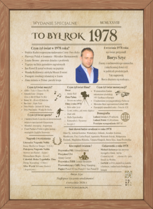 To Był Rok Karta na prezent urodziny