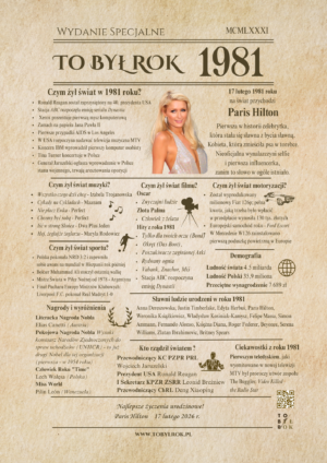 KARTA na URODZINY To Był Rok 1981