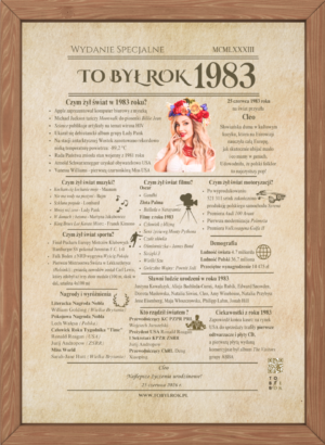 Karta TO BYŁ ROK prezent urodziny