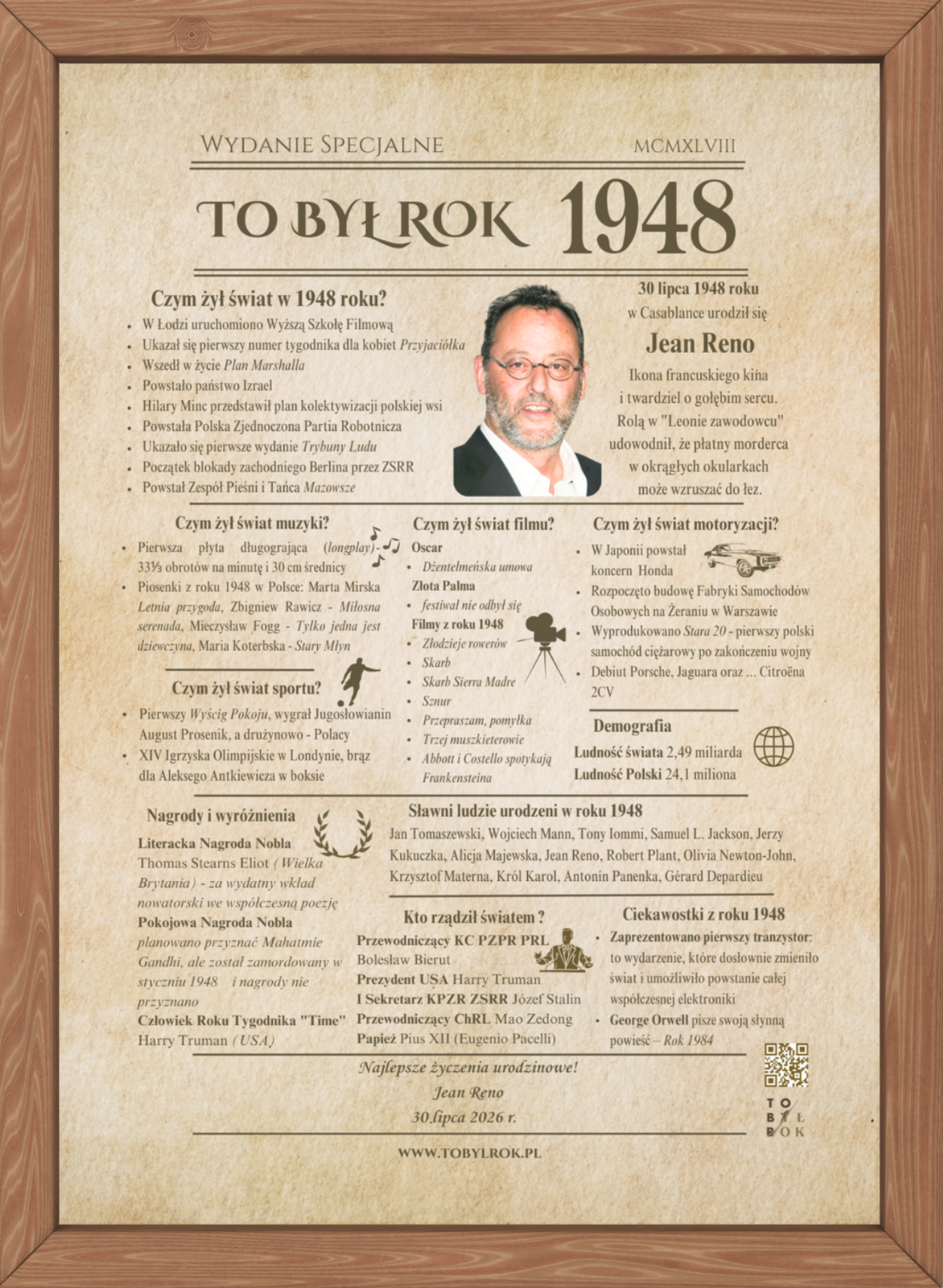 Karta TO BYŁ ROK prezent na urodziny
